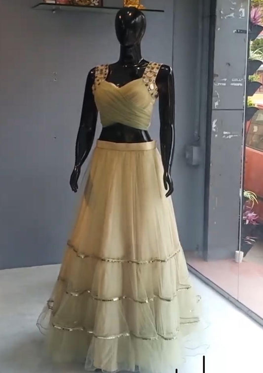 Green Classy Back Tie Lehenga